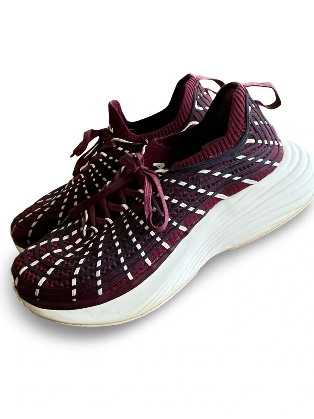 APL TechLoom Zipline Sneakers Brurgundy Black Sz 6.5